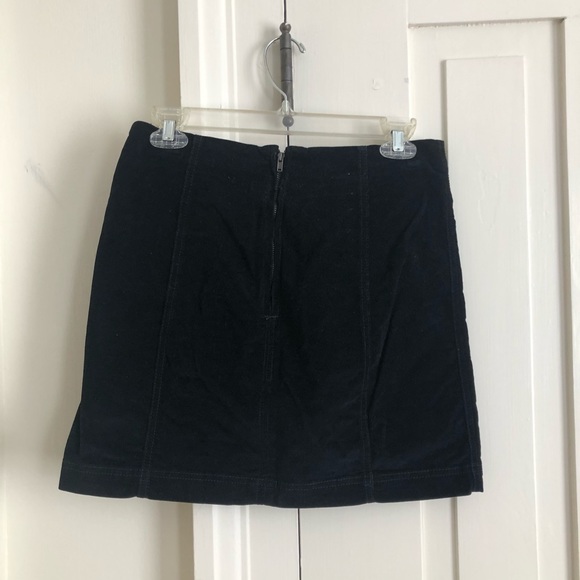 Free People Black Corduroy Mini Skirt - Picture 2 of 4